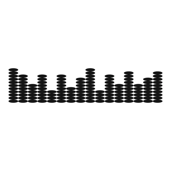 Icône de musique égaliseur, style noir simple — Image vectorielle