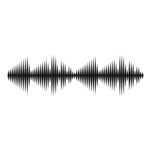 Icono de voz ecualizador, estilo negro simple — Vector de stock