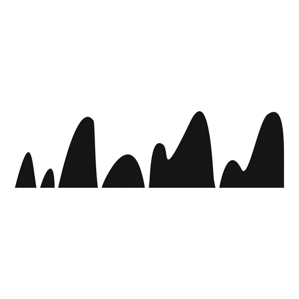 Icône radio égaliseur, style noir simple — Image vectorielle