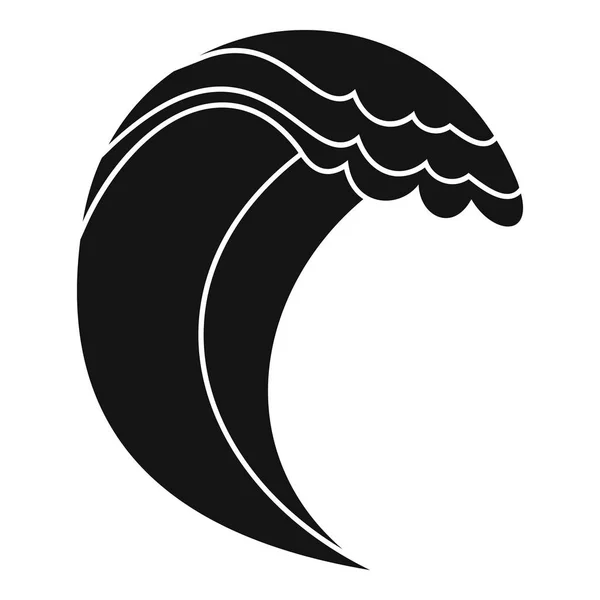 Wellen-Ikone, einfacher schwarzer Stil — Stockvektor