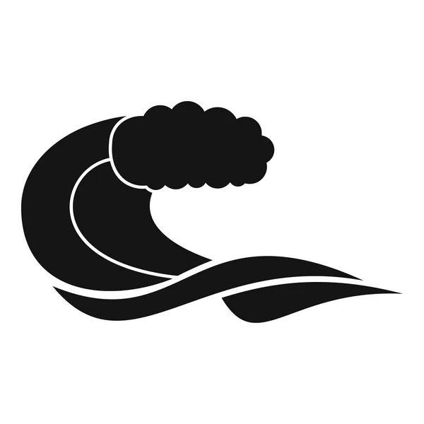 Icône de composition des vagues, style noir simple — Image vectorielle