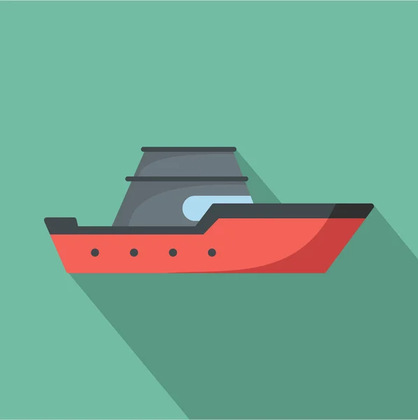 Icono de transporte de barcos, estilo plano — Vector de stock