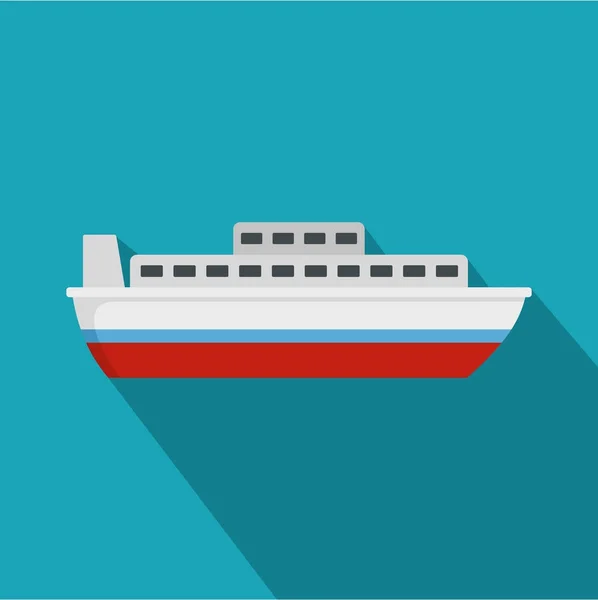 Ship travel cruise icon, flat style — Stock Vector