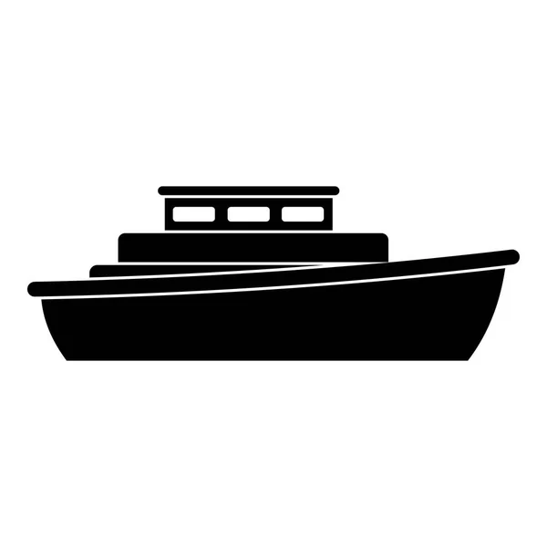 Icono de diseño del barco, estilo negro simple — Archivo Imágenes Vectoriales