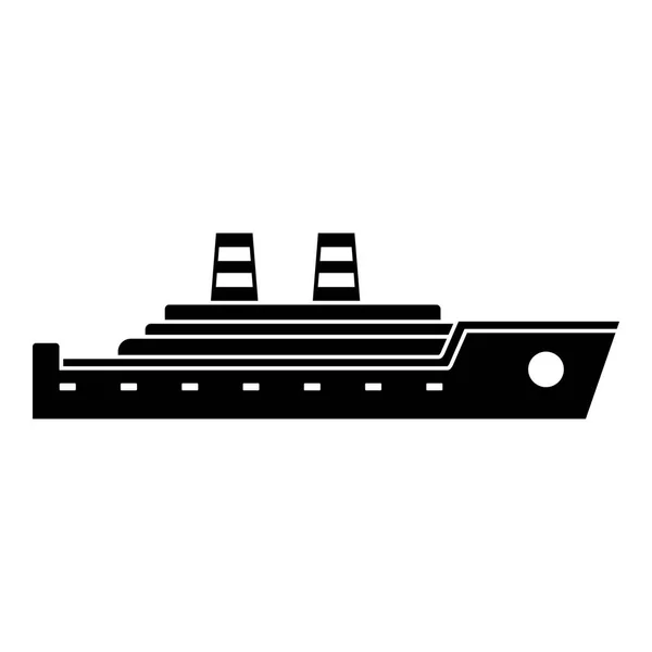 Icono del pasajero del barco, estilo negro simple — Archivo Imágenes Vectoriales