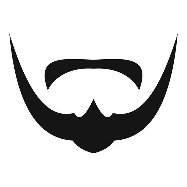 Icono de bigote, estilo simple . — Archivo Imágenes Vectoriales
