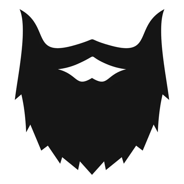 Villainous beard icon, simple style. — Stock Vector