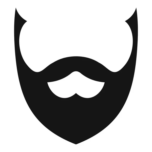 Icône barbe élégante, style simple . — Image vectorielle