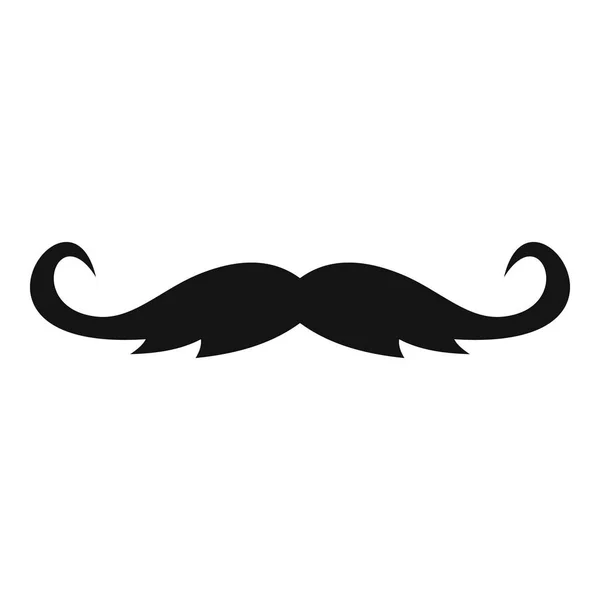 Icono de bigote rizado, estilo simple . — Archivo Imágenes Vectoriales