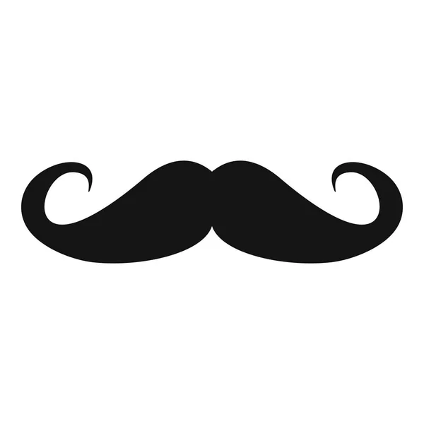 Icône de moustache lourde, style simple . — Image vectorielle