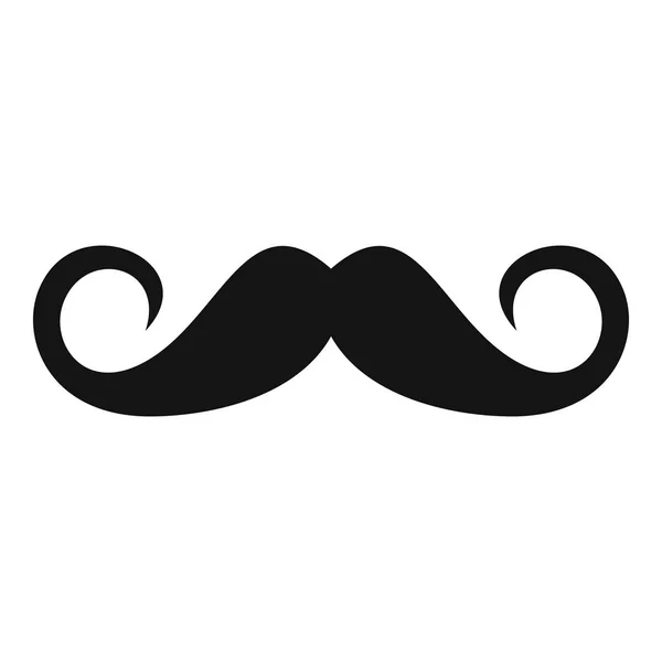 Person mustache icon, simple style. — Stock Vector