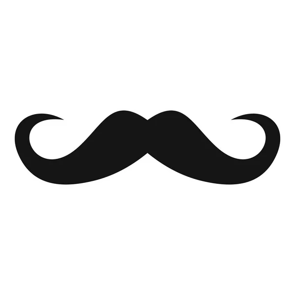 Handlebar mustache icon, simple style. — Stock Vector