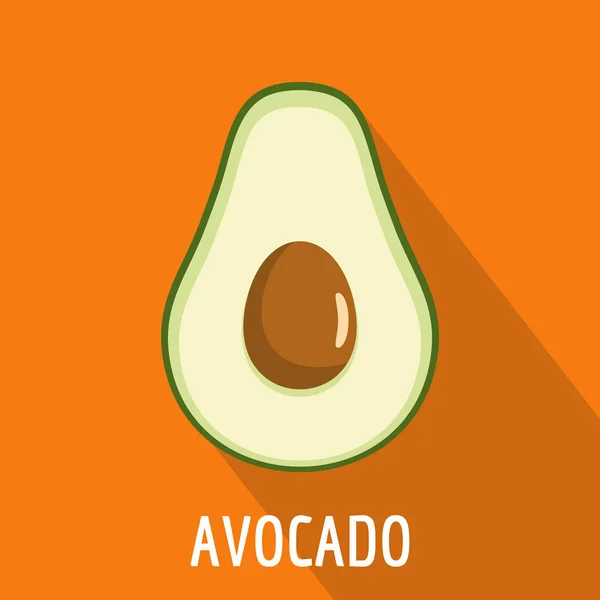 Avocado-Symbol, flacher Stil — Stockvektor