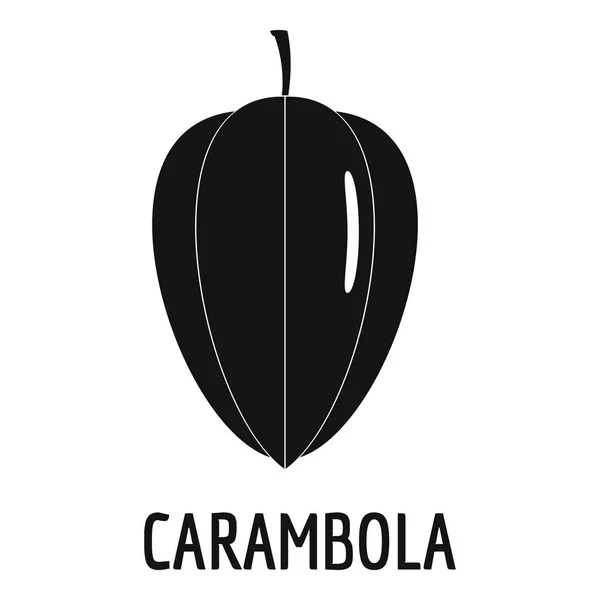 Carambola icon, simple style. — Stock Vector