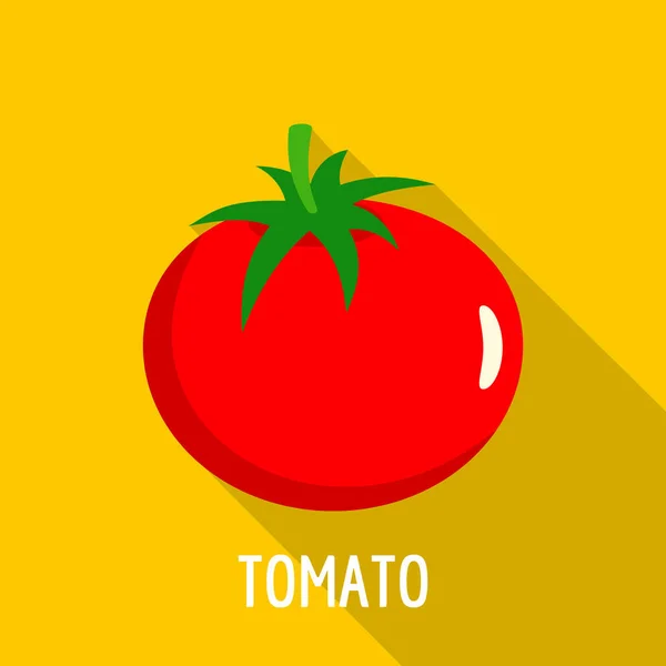 Tomato icon, flat style. — Stock Vector