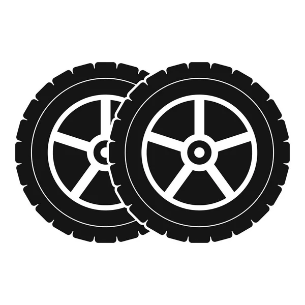 Icono del neumático del coche, estilo simple . — Vector de stock