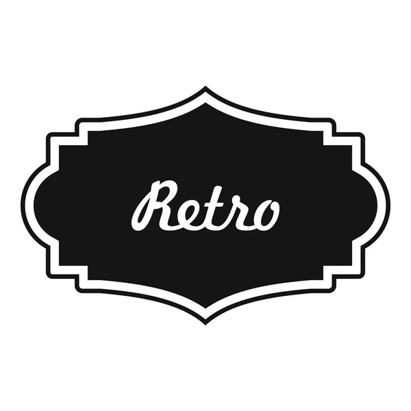 Retro-Etikett-Ikone, einfacher Stil. — Stockvektor