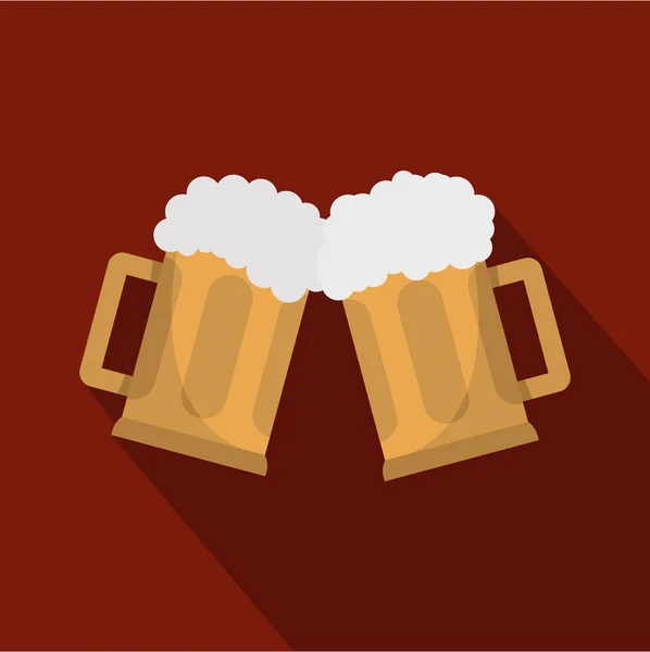 Icono de taza de cerveza, estilo plano. — Vector de stock