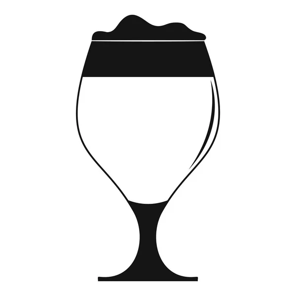 Glas bier pictogram, eenvoudige stijl. — Stockvector