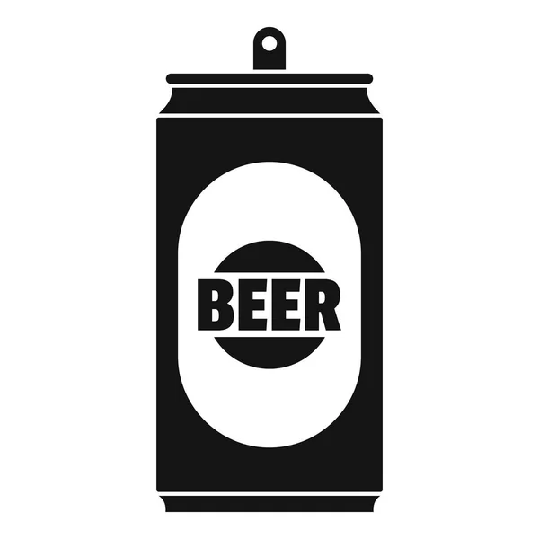 Ícone de lata de cerveja, estilo simples . — Vetor de Stock