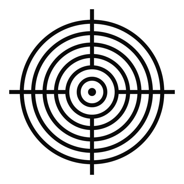 Aiming radar icon, simple style. — Stock Vector