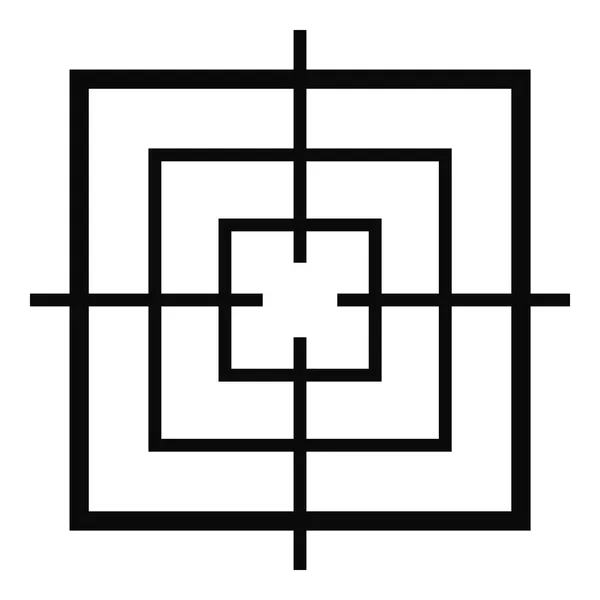 Quadratische objektive Ikone, einfacher Stil. — Stockvektor