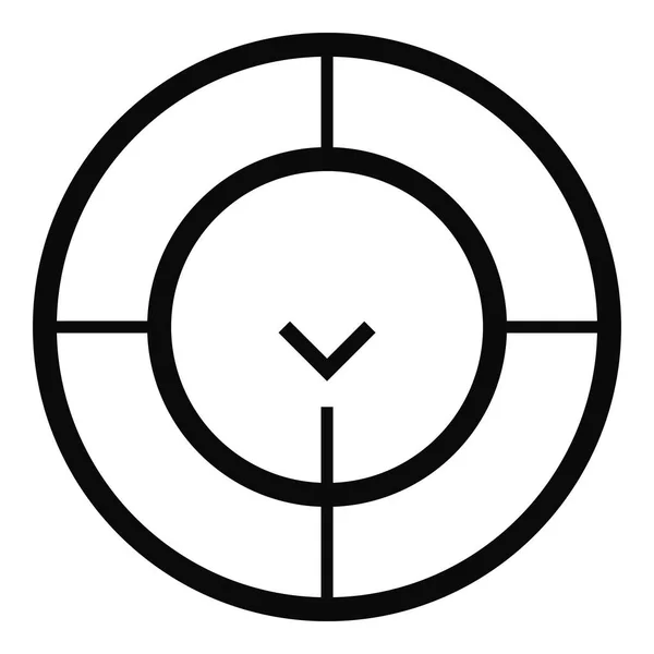 Comprobación de icono de radar, estilo simple . — Vector de stock