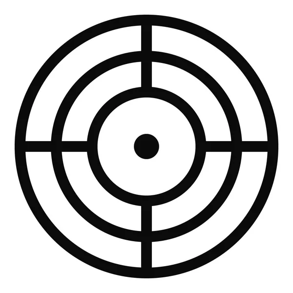 Objectif de l'icône cible, style simple . — Image vectorielle