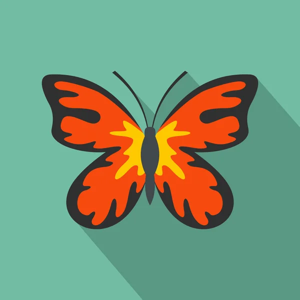 Ikona letního motýla, plochý styl. — Stockový vektor