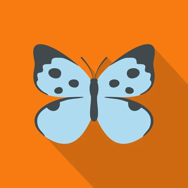 Dekorační motýl ikona, plochý. — Stockový vektor