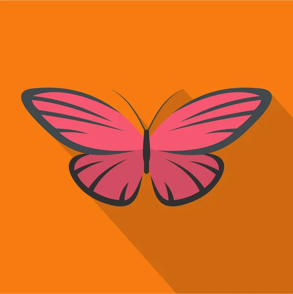 Bonito icono de mariposa, estilo plano . — Archivo Imágenes Vectoriales