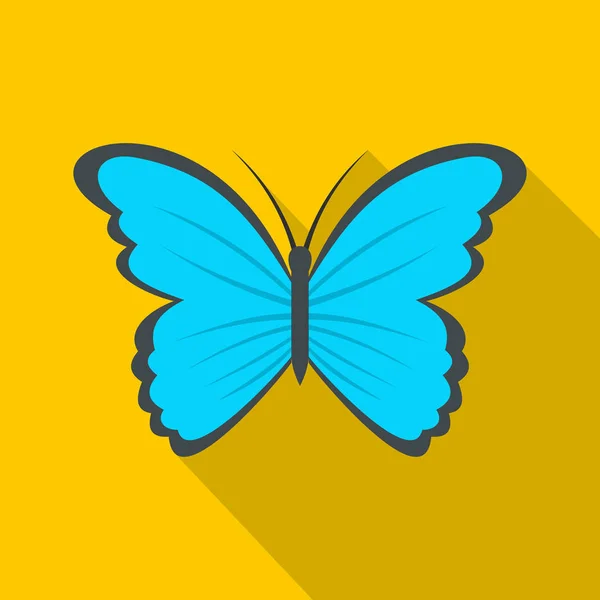 Motýl v přírodě ikonu, plochý. — Stockový vektor