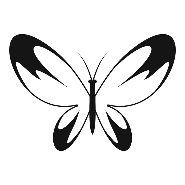 Широкая икона бабочки крыла, простой стиль . — стоковый вектор