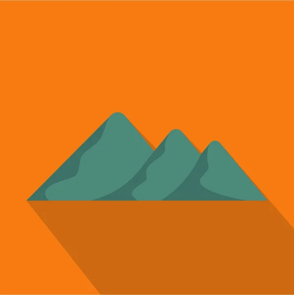 Resa till berget ikon, platt stil. — Stock vektor