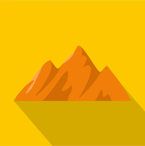 Icono de la cima de la montaña, estilo plano . — Vector de stock