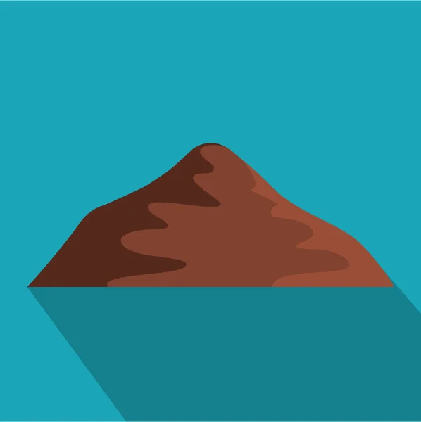 Aziatische Berg pictogram, vlakke stijl. — Stockvector