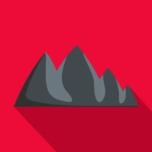 Icono de escalada en roca, estilo plano . — Archivo Imágenes Vectoriales
