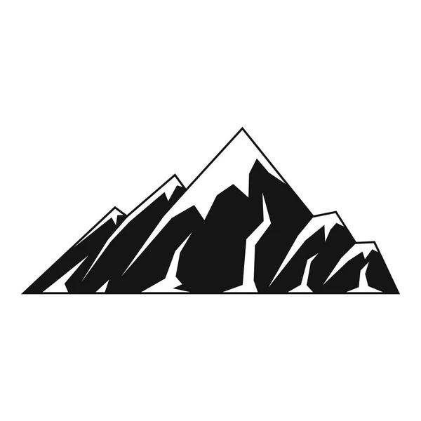 Icono de montaña alpina, estilo simple . — Vector de stock