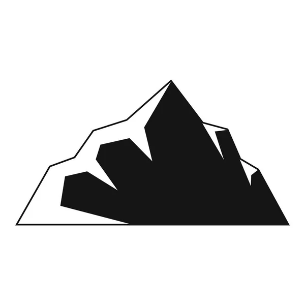 Průzkum horské ikony, jednoduchý styl. — Stockový vektor