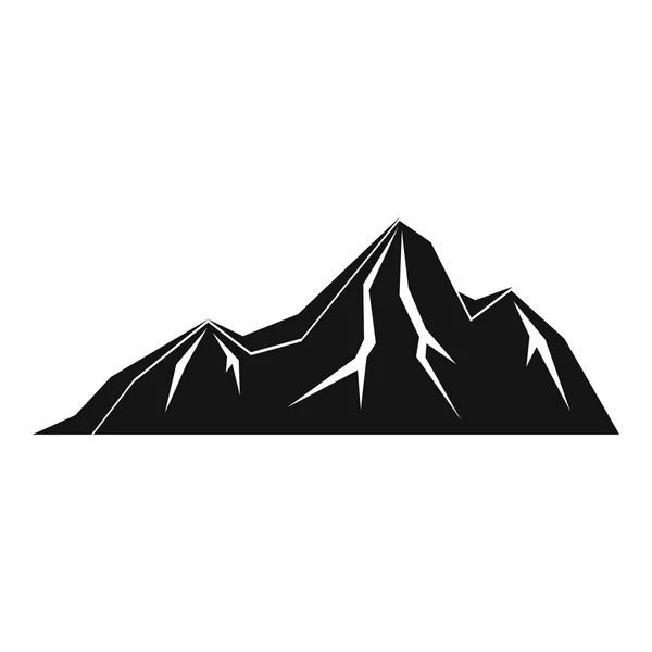 Höga berget ikon, enkel stil. — Stock vektor