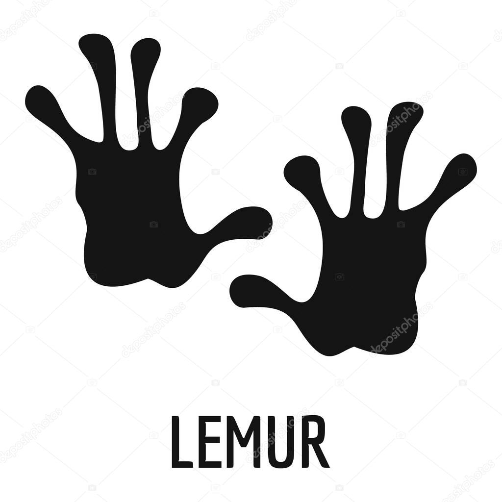 Lemur step icon, simple style.