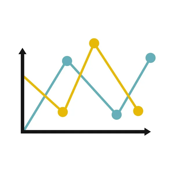 Línea diagrama icono vector plano — Vector de stock