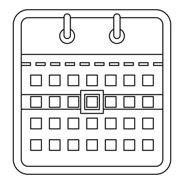 Ícone de calendário, estilo esboço . — Vetor de Stock