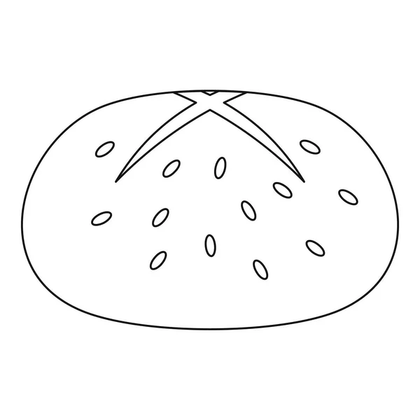 Піктограма хліба, стиль контуру . — стоковий вектор