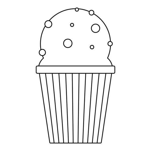 Ice cream glas ikon, dispositionsformat. — Stock vektor