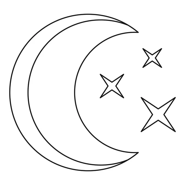 Månen-ikonen, dispositionsformat. — Stock vektor