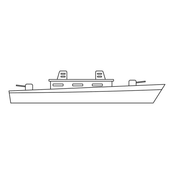 Reiseboot-Ikone, Outline-Stil. — Stockvektor