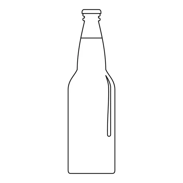 Icône bouteille fermée, style contour . — Image vectorielle