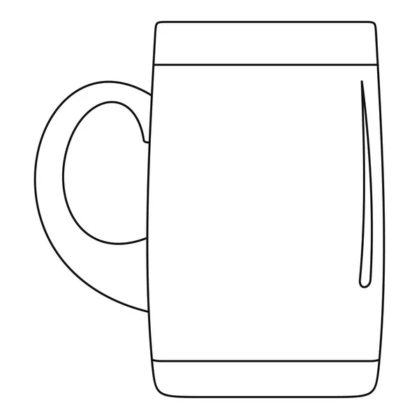 Pinte d'icône de bière, style contour . — Image vectorielle