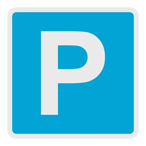 Parking place icon, flat style. — Stock Vector